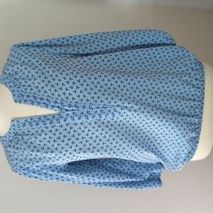 Dana Buchman nautical anchor blouse